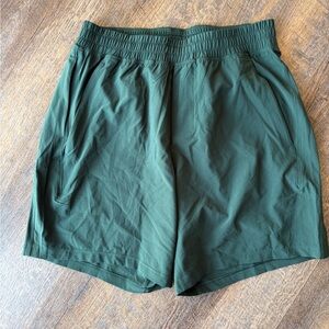 Lululemon men’s Pace Breaker linerless 7inch Dark Green Athletic Shorts